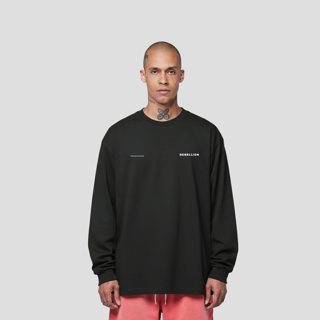 Bluz Me Krah Të Gjat Minimalist (e zez)