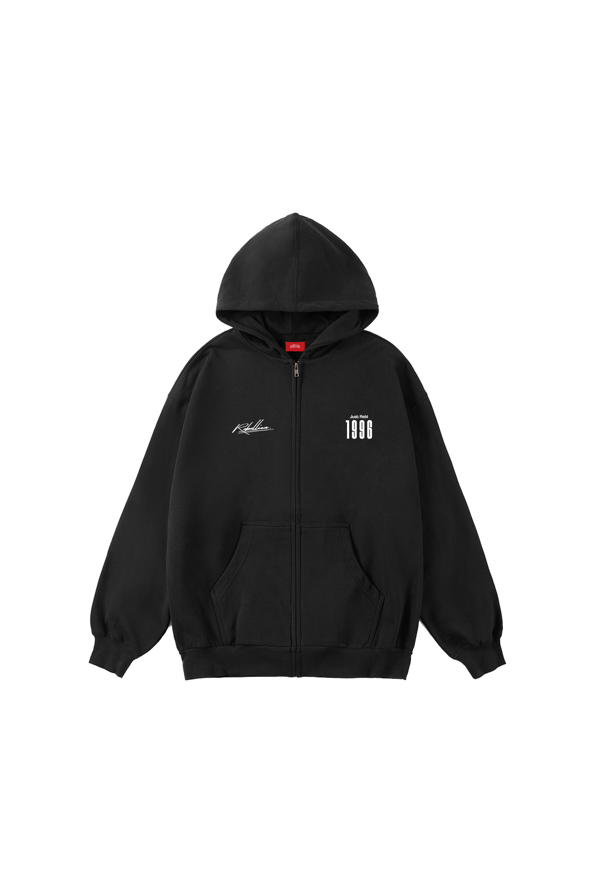 Signature Zip Up Hoodie - Black