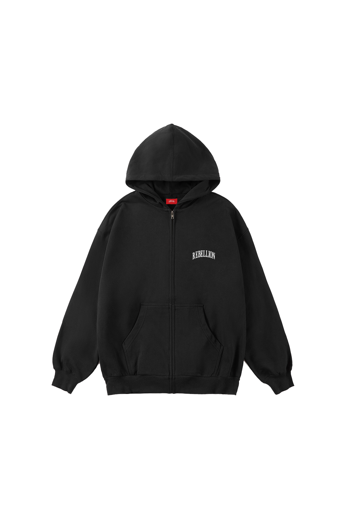 Rebellion Zip Up Hoodie - Black